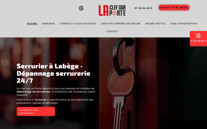 Screenshot of laclefsurlaporte.fr