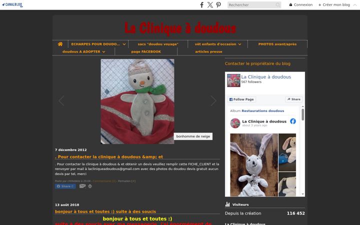 Screenshot of lacliniqueadoudous.fr