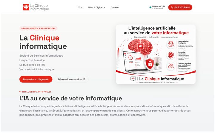 Screenshot of lacliniqueinformatique.com