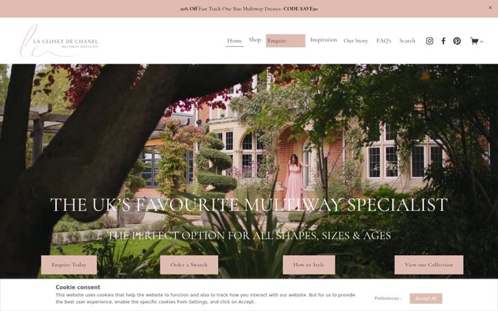 Screenshot of laclosetdechanel.com