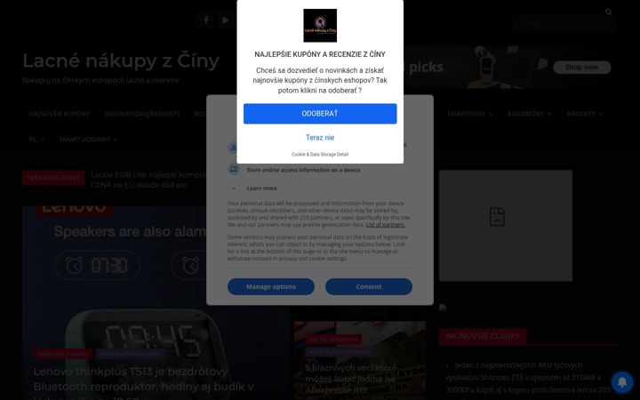 Screenshot of lacnenakupyzciny.eu