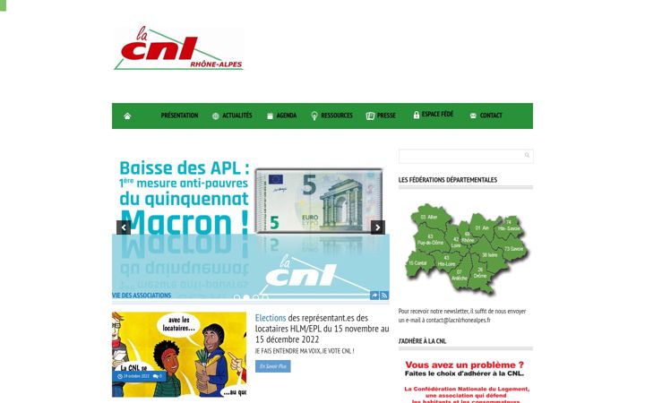 Screenshot of lacnlrhonealpes.fr