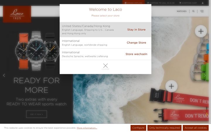 Screenshot of laco-watches.com