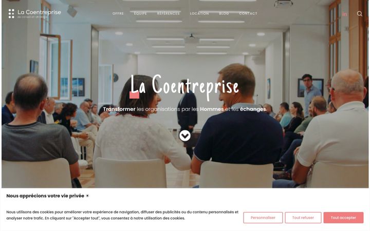 Screenshot of lacoentreprise.fr