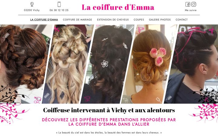 Screenshot of lacoiffuredemma.fr