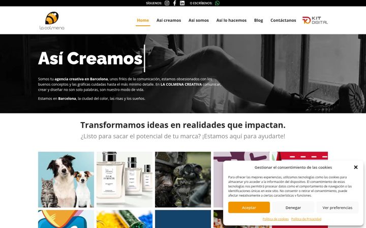 Screenshot of lacolmenacreativa.com