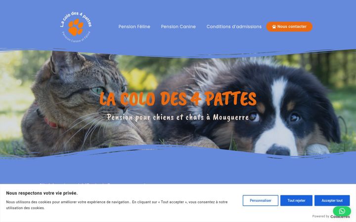 Screenshot of lacolodes4pattes.com