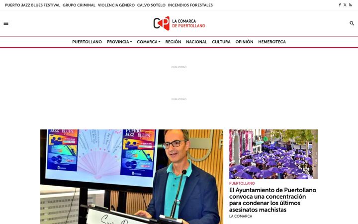 Screenshot di lacomarcadepuertollano.com