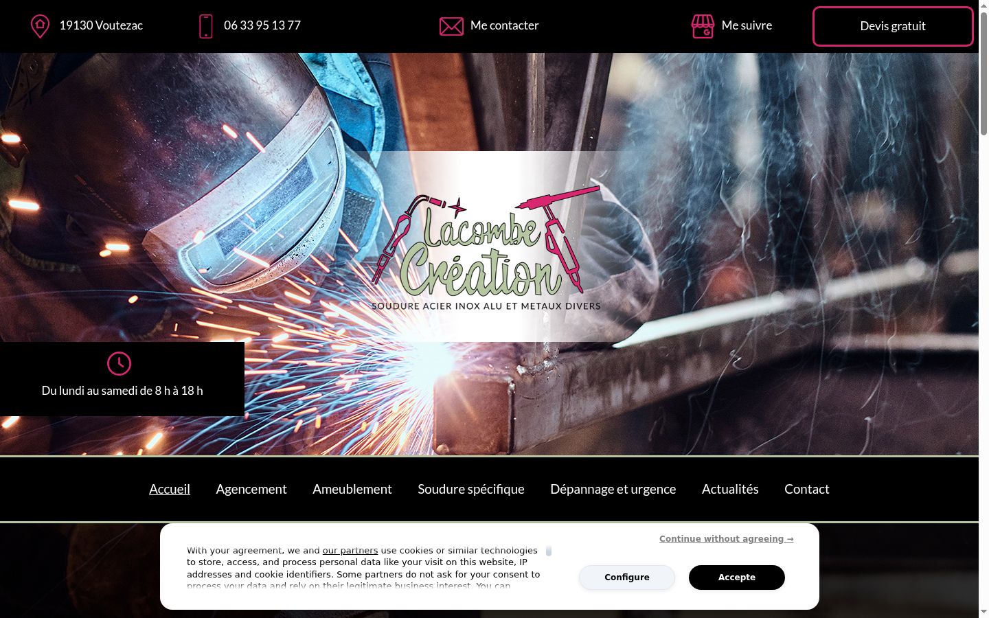 Screenshot des Einwilligungsbanners vor jeglicher Interaktion