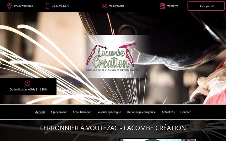 Screenshot of lacombecreation.fr