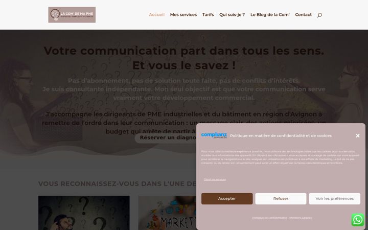Screenshot of lacomdemapme.fr