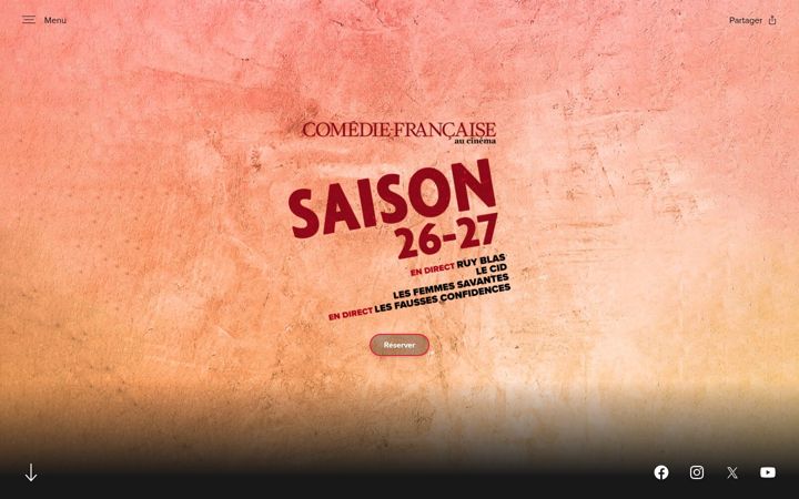 Screenshot of lacomediefrancaiseaucinema.com