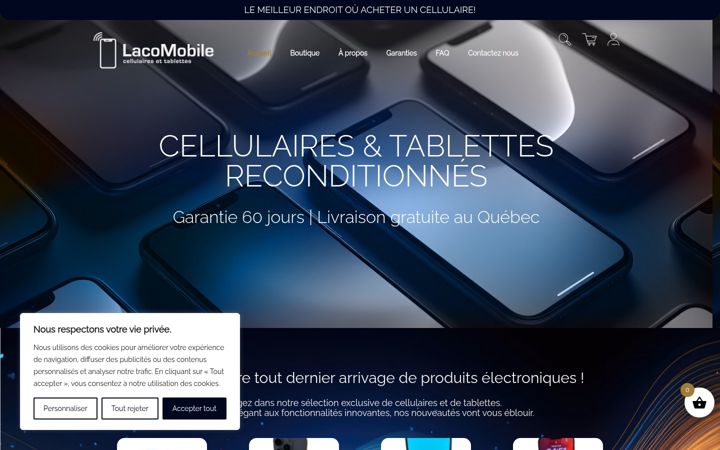 Screenshot of lacomobile.ca