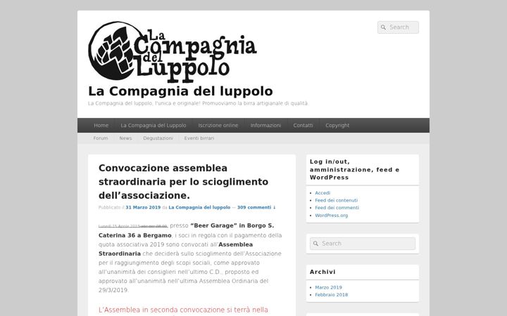 Screenshot of lacompagniadelluppolo.org