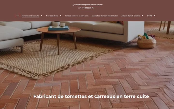 Screenshot of lacompagniedelaterrecuite.com