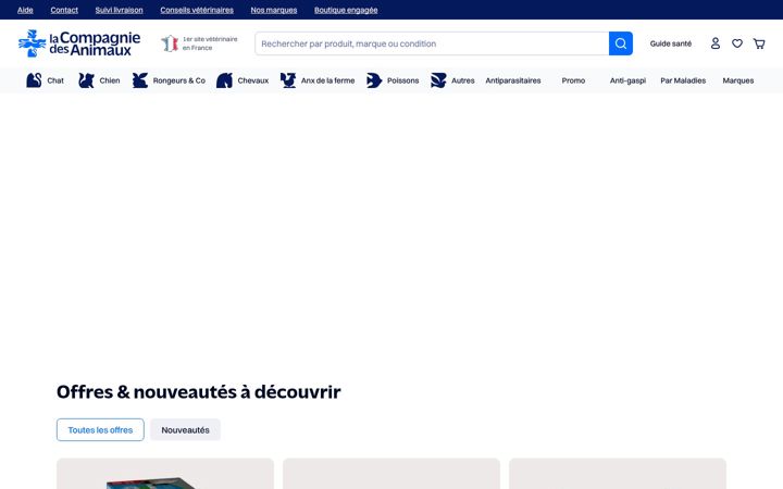 Screenshot of lacompagniedesanimaux.com