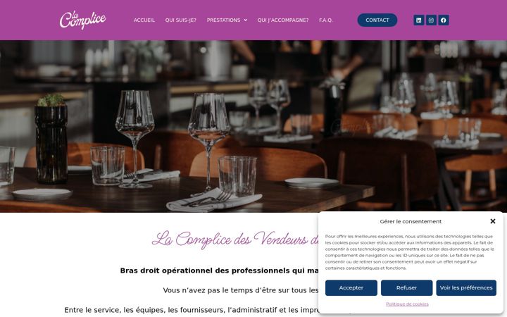 Screenshot of lacomplice.fr
