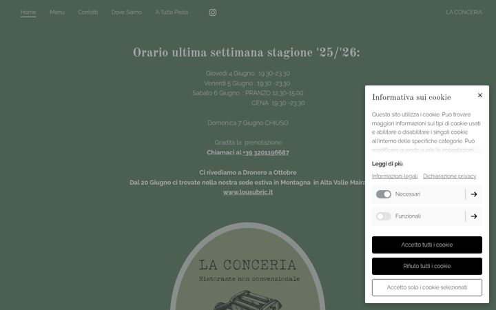 Screenshot of laconceriadronero.it