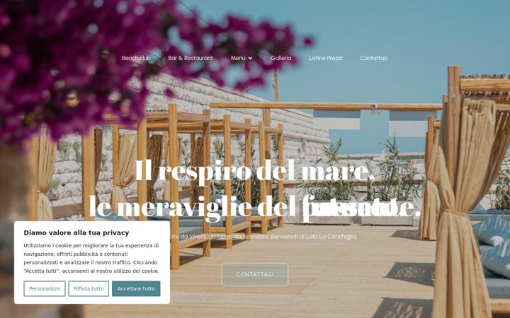 Screenshot of laconchigliabisceglie.it