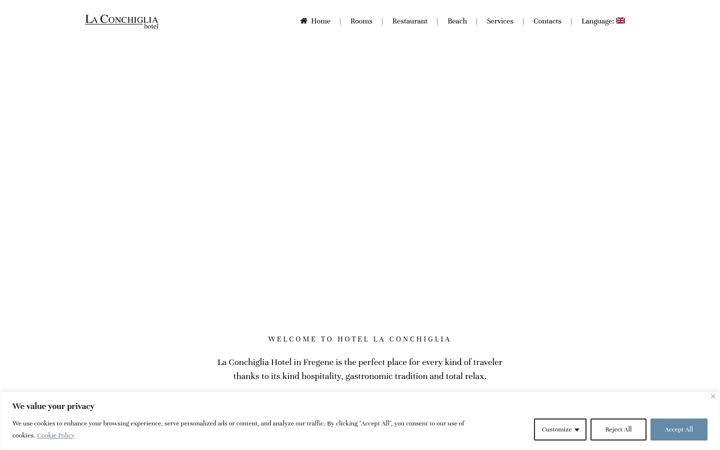 Screenshot of laconchigliahotelfregene.com