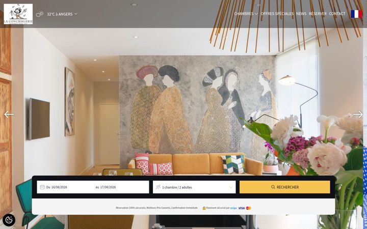 Screenshot of laconciergerieappartementspa.com
