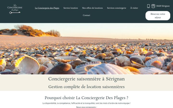 Screenshot of laconciergeriedesplages.fr