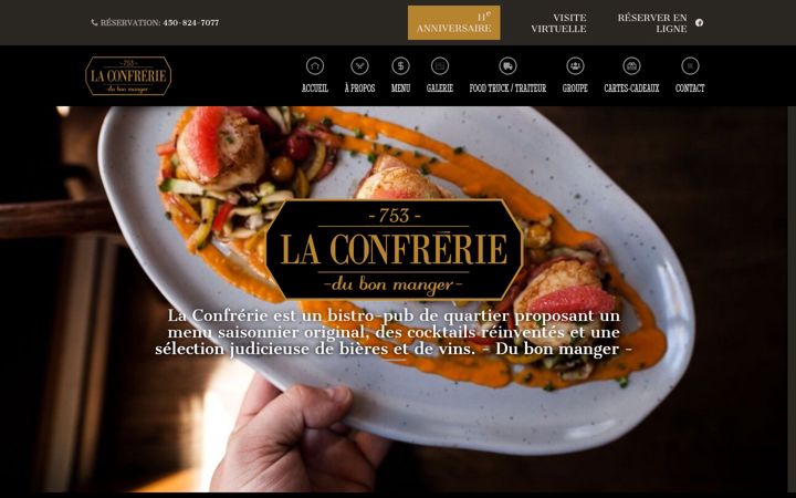 Screenshot of laconfrerie.ca