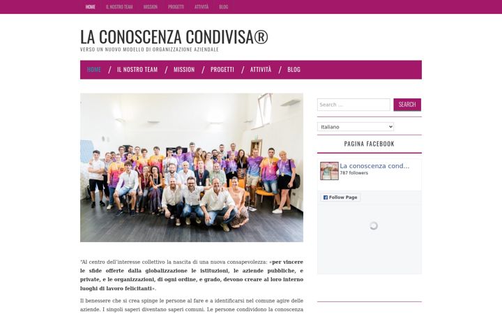 Screenshot of laconoscenzacondivisa.it