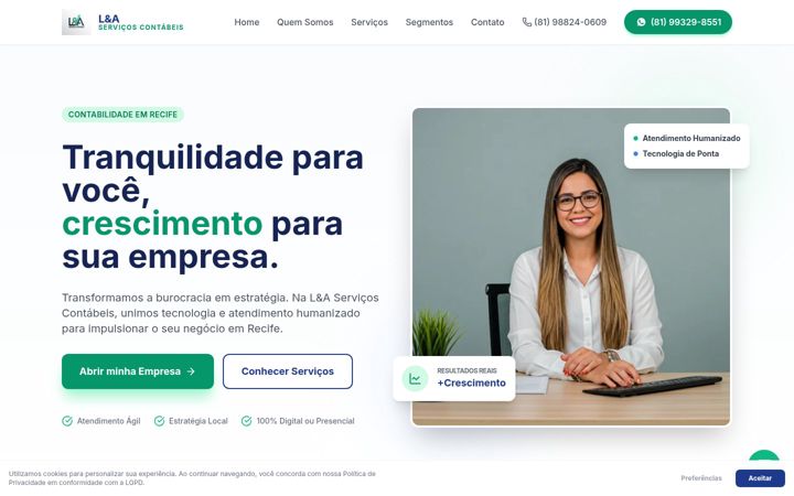 Screenshot of lacontadores.com.br