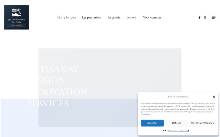 Screenshot of lacordonnerieducoin.com