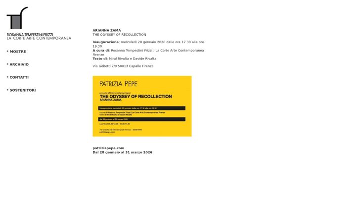 Screenshot of lacorteartecontemporanea.it