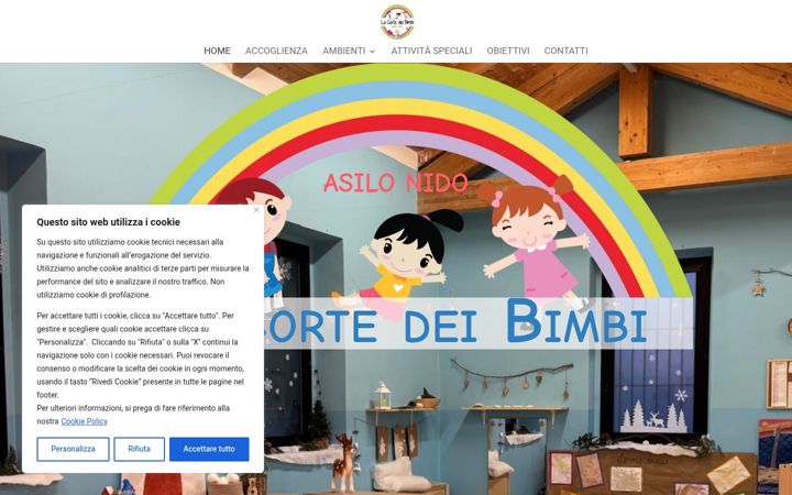 Screenshot of lacortedeibimbi.com
