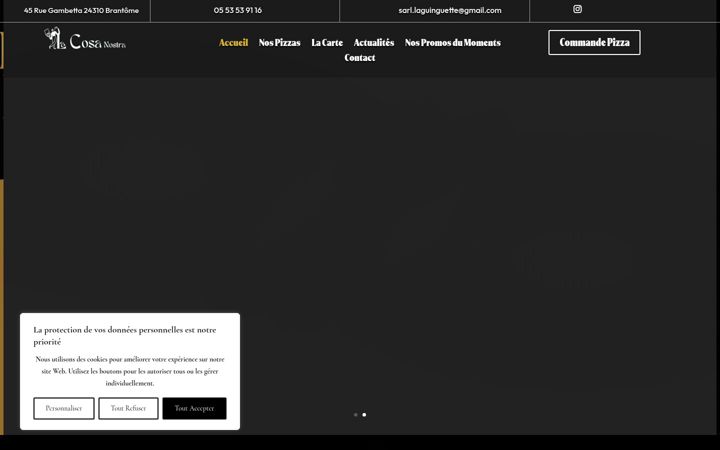 Screenshot of lacosanostra-brantome.com