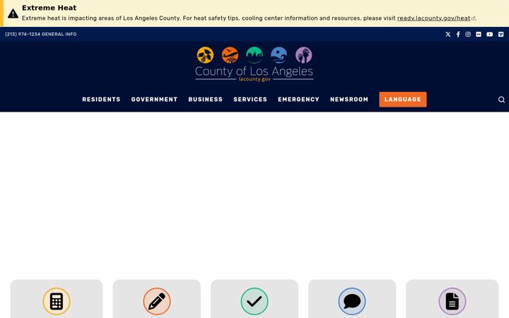 Screenshot di lacounty.gov