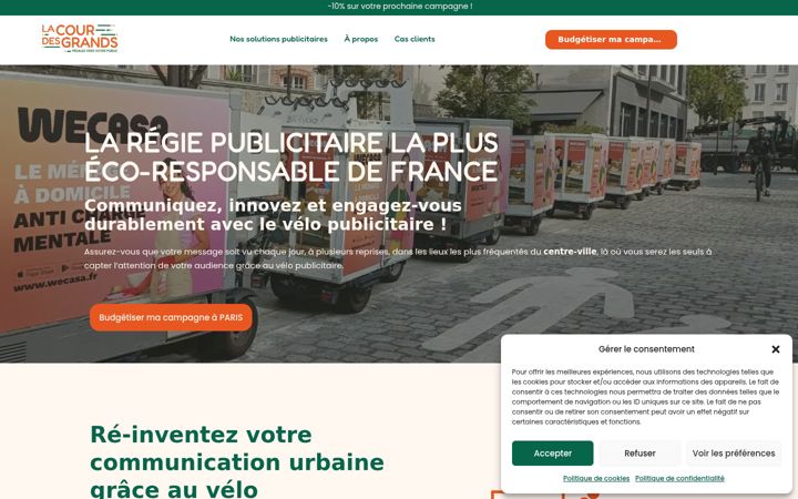 Screenshot of lacourdesgrands.eu