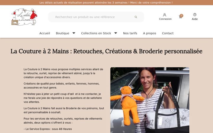 Snimka zaslona za lacouturea2mains.fr