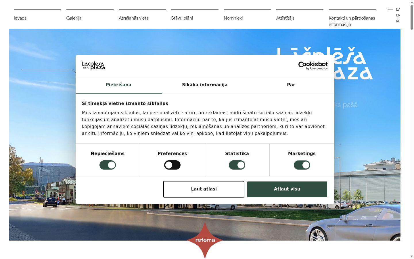 Screenshot tal-banner tal-kunsens muri qabel kwalunkwe interazzjoni