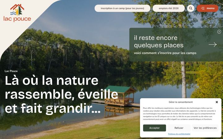 Screenshot of lacpouce.com