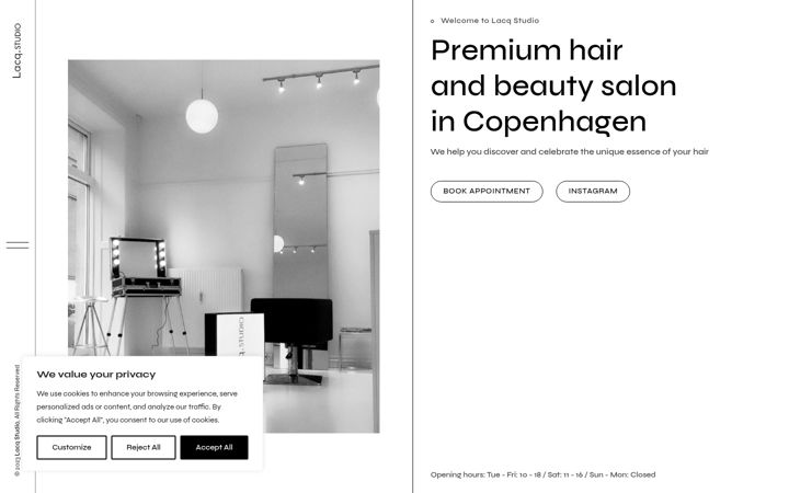 Screenshot of lacqstudio.com
