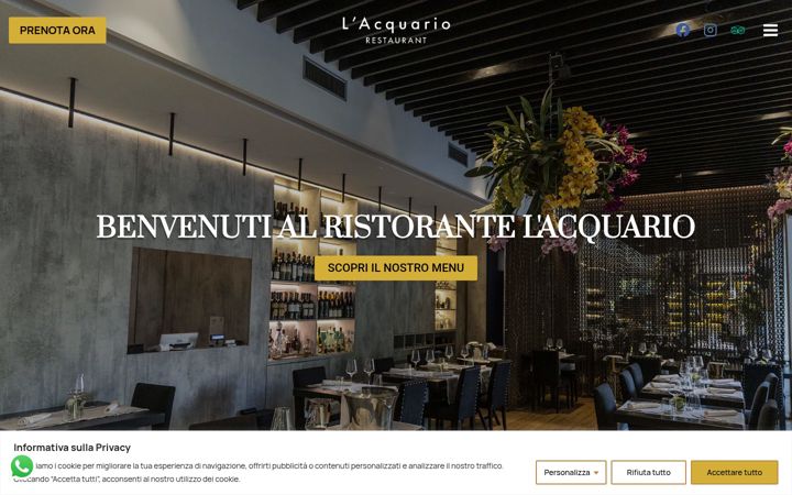Screenshot of lacquariorestaurant.com