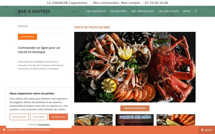Screenshot of lacravacheshop.fr