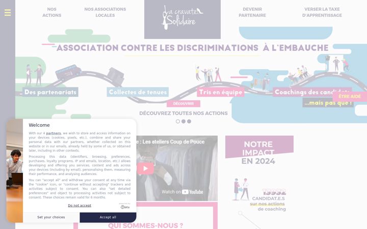 Screenshot of lacravatesolidaire.org