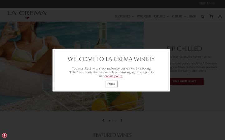 Screenshot of lacrema.com