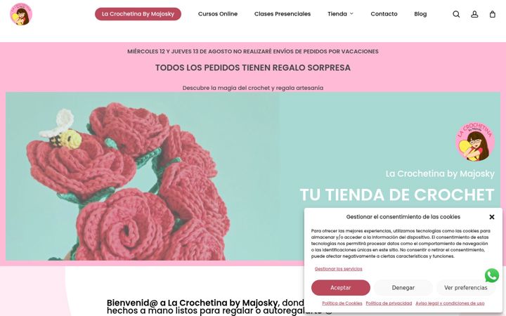 Screenshot of lacrochetinabymajosky.com