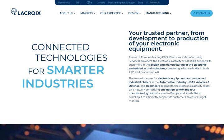 Screenshot of lacroix-electronics.com