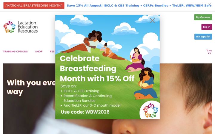 Screenshot of lactationtraining.com