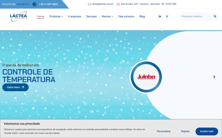 Screenshot of lactea.com.br