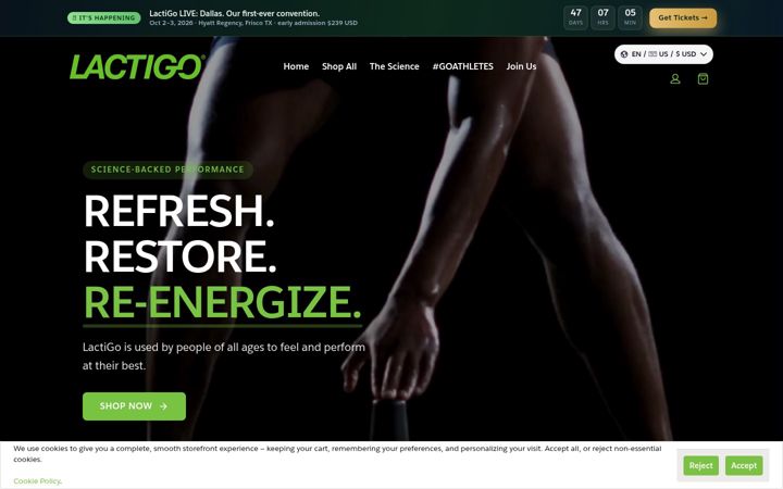 Screenshot of lactigo.com