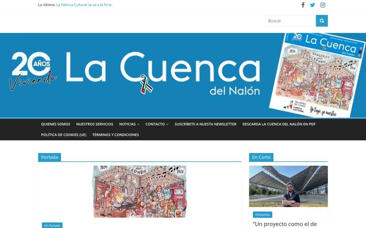 Screenshot of lacuencadelnalon.es