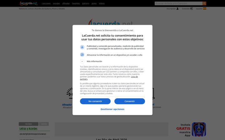 Snímek obrazovky lacuerda.net